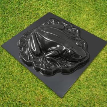Imagem de Molde de concreto em forma de sapo 3D plástico ABS de 2 mm - molde de sapo grande para cimento - pavimentação faça você mesmo, decoração de jardim