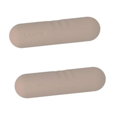 Imagem de Colaxi 2x Halteres de Mão com Barra de Peso Conjunto de Halteres Fitness Treinamento de Força 1 kg Levantamento de Pesos de Mão para Corrida Pilates Barre, Marrom Acinzentado