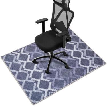 Imagem de Tapete para cadeira de escritório, 122 x 152 cm, tapete de cadeira de computador seguro com suporte antiderrapante, tapetes de cadeira para piso de madeira com borda travada resistente, tapete de