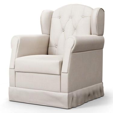 Imagem de Poltrona de Amamentação e Descanso Fixa Lucy P04 Suede Bege - Mpozenato