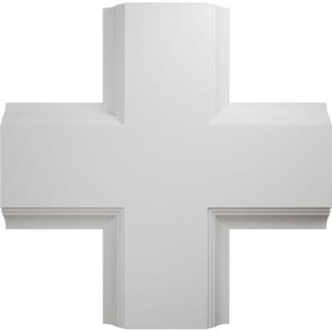 Imagem de Ekena Millwork Interseção transversal interna CC08ICI02X20X20TR 50L x 5" P x 50" C para sistema tradicional de teto de caixotão de 8"