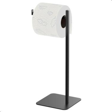 Imagem de Porta Papel Higiênico Preto - Aço Inox - Antiferrugem - 35cm