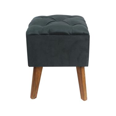 Imagem de Puff Carré Poptem Quadrado Capitonê Azul