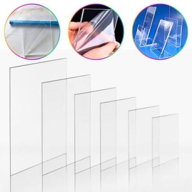 Imagem de Chapa de Acrílico Cristal 3mm  100x200cm  2x1m  Placa Transparente Cas
