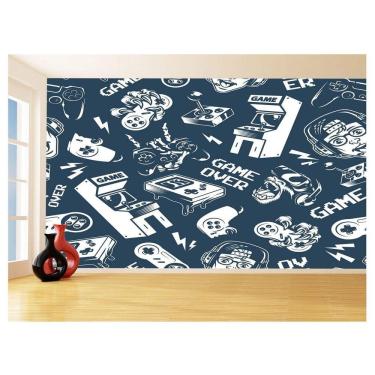 Imagem de Papel De Parede 3D Infantil Controle Game Jogo 3,5M Azs335