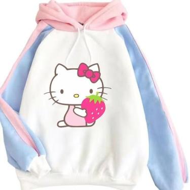 Imagem de Moletom SAMU Loose Digital Pattern Hello Kitty Strawberr - SANMU