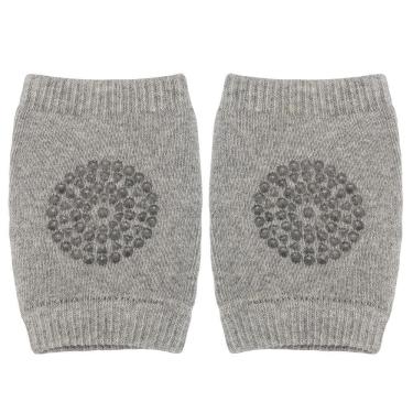 Imagem de Joelheira Bebê Engatinhar Antiderrapante Cinza Buba
