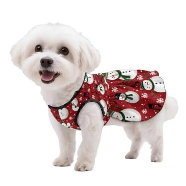 Imagem de KEIAHUAN Fantasia de cachorro de Natal com árvores de Natal, vestido pequeno para meninas vermelhas, saia tutu de verão para cães pequenos, roupas leves e respiráveis para animais de estimação, roupas
