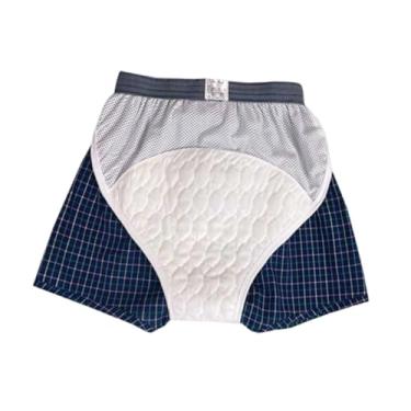 Imagem de harayaa Fralda de pano para adultos, capa de fralda lavável, macia, proteção para idosos, confortável, homens, roupa íntima à prova de vazamentos, calça para, L