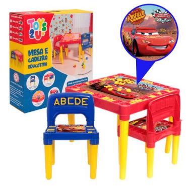 Imagem de Mesinha Infantil Com Cadeira Desenho Relampago McQueen - Toys 2U