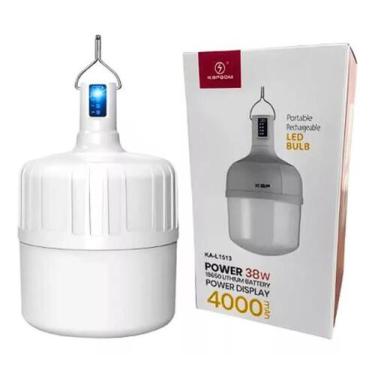 Imagem de Lâmpada Led Bulbo Luz Emergência 38w 4000mah Usb Recarrega - KAPBOM