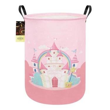 Imagem de Cesto de roupa suja HUNRUNG Grande Dobrável Impermeável 50x40cm