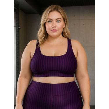 Imagem de Top de Academia Grande Plus Size New Zig 3D Liso 46 48 50- c7 NICOLE P