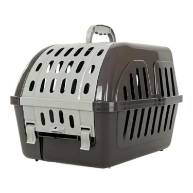 Imagem de Caixa de Transporte para Cachorro Gato Four Plastic(Bleck,caixa)