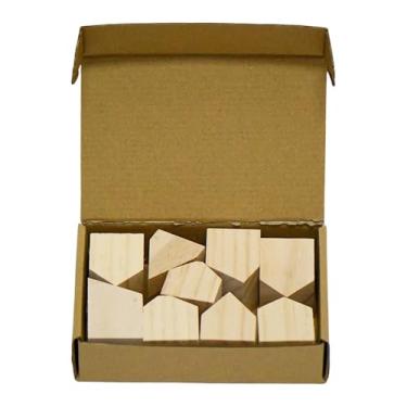 Imagem de MotiveTech Casas de madeira inacabadas, enfeites de casas de madeira, artesanato para escritório, cafeteria, casamentos, 9 Unidades