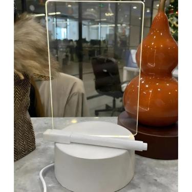 Imagem de Luminária Abajur Luz Led 3D Escrever Tipolousa + Caneta Reta