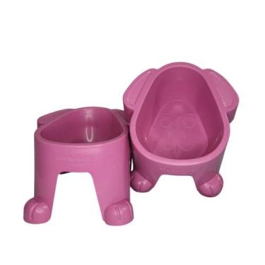 Imagem de Comedouro e Bebedouro Postura São Benedito ALTO 300 ml, ROSA, UN