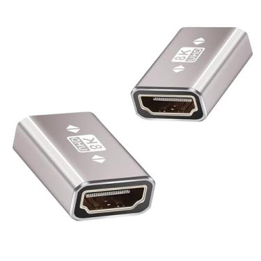 Imagem de Acoplador HDMI 8K – Adaptador de extensão HDMI 2.1 fêmea para fêmea, suporta 8K @60Hz / 4K @120Hz UHD, 3D, HDR, ARC, para estender dois cabos HDMI curtos, compatível com laptop, PC, monitor, Roku TV