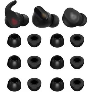 Imagem de Pontas auriculares de espuma viscoelástica compatíveis com Beats Studio Buds Studio Buds + compatíveis com Beats Fit Pro, 6 pares, preto P