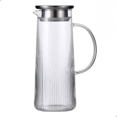 Imagem de Jarra de Borossilicato Tampa em Inox 1,4 Litros Vidro Água Suco Cozinha
