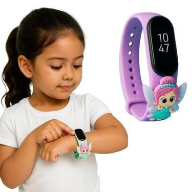 Imagem de Relógio Infantil Fada Encantada Digital com Data e Hora - disney, Roxo