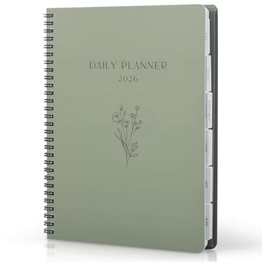 Imagem de Linda agenda diária 2026 – agenda diária de 17,8 cm x 25,4 cm para mulheres ou homens com spreads semanais e mensais para facilitar o planejamento – calendário perfeito para organizar todas as tarefas