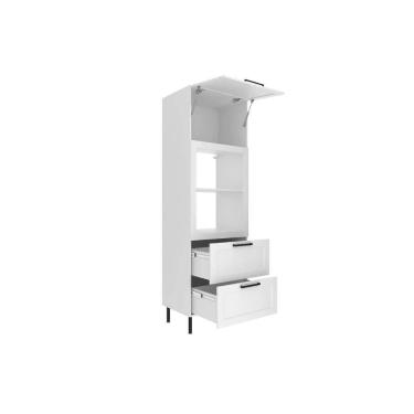Imagem de Paneleiro De Cozinha Modulado Cz-3306 C- 1 Porta 2 Gavetas E C- 1 Nicho P- Forno 70cm Branco - Tecno Mobili