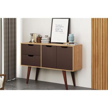 Imagem de Aparador De Sala Jantar Mb 1097 C- 2 Portas E 2 Gavetas Mel-avelã - Movelbento