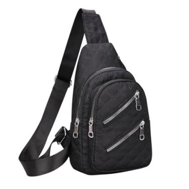 Imagem de Bolsa transversal transversal para homens e mulheres pequena mochila pochete casual para caminhadas, viagens, trabalho, esportes, deslocamento