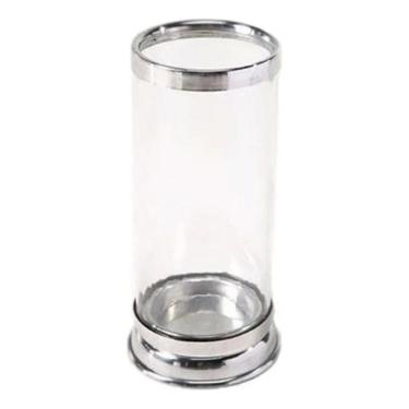 Imagem de 1 Suportes Porta Vela Copo Castiçal 7 Dias Vidro E Alumínio