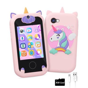 Imagem de Smartphone Joozfee Kids Unicorns com tela de 2,8" de 8 GB com câmera d