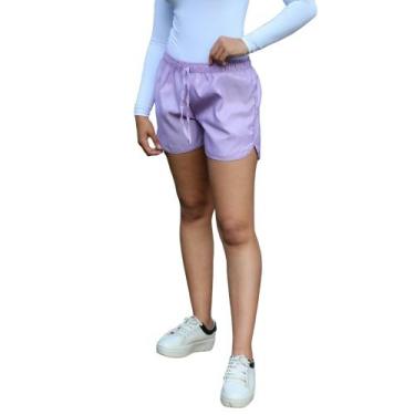 Imagem de Short Curto Leve Com Cordão E Elástico Na Cintura Esportivo E Lazer Te