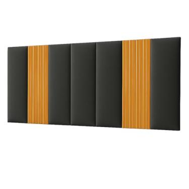 Imagem de Conjunto de estrutura de cama (para colchões de molas), incluindo cabeceira estofada e ripas de madeira modulares. (CHUMBO,CAMA QUEEN E KING)