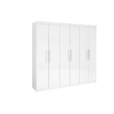 Imagem de Guarda Roupa Casal 6 Portas Leblon Com Pés D' Doro Branco