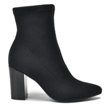 Imagem de Bota Feminina Social Salto Bloco Preto Via Marte 021-004-01-Feminino