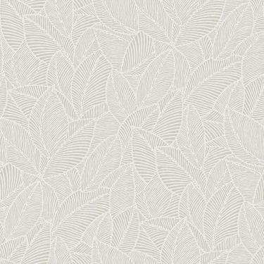 Imagem de Papel De Parede Vinilico 53cmx10 M Folhagem Off-white