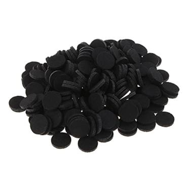 Imagem de barenx Medalhão difusor de perfume de óleo essencial de aromaterapia com 200 lotes de 21 mm refil para clipe de ventilação de carro com pingente de purificador de ar - várias cores - preto