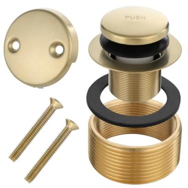 Imagem de Chewtoyo Kit de acabamento de drenagem de bico para kit de banho de acabamento universal ou banheira de substituição, conversão de ponta do pé da banheira nos encanador para gaxeta ralo placa frontal