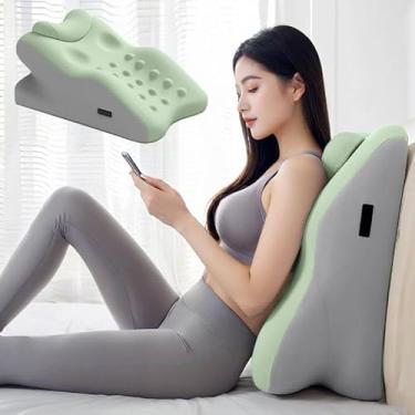 Imagem de Almofadas de cunha para casais, almofadas de costas, almofadas lombares, molduras de cama, almofadas de maternidade para sentar na cama, almofadas de leitura, novo 2025 com ponto de massagem (verde