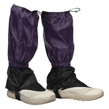 Imagem de YELARXI Polainas de perna, polainas de neve para caminhadas à prova d'água ajustáveis e leves para botas de neve com alça para os pés - Adequado para (sapatos de neve/caminhada/caça/escalada), 45,7 cm