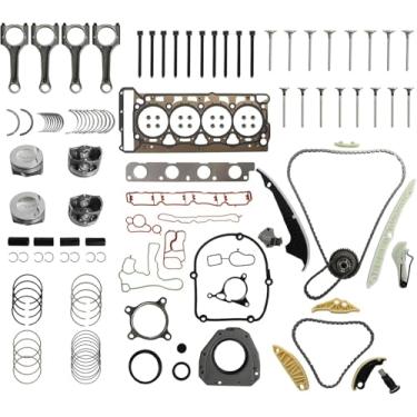 Imagem de Kit de corrente de distribuição de 23 mm conjunto de hastes de pistão juntas de motor para Audi A4 A6 Q5 TT VW Jetta Tiguan Golf GTI Passat CC 2008-2015 2.0T 06H109469T 06H198401A 06H109469AD