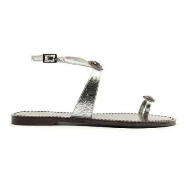 Imagem de Sandália Metalizada Minimalista Verão Lançamento Arezzo-Feminino