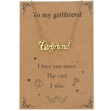 Imagem de EGHTvmok Presentes para namorada, aniversário, Natal, 1 ano, aniversário de 6 meses, lindo pequeno presente de dia dos namorados para ela, dia das namoradas, adulto, colar de longa distância