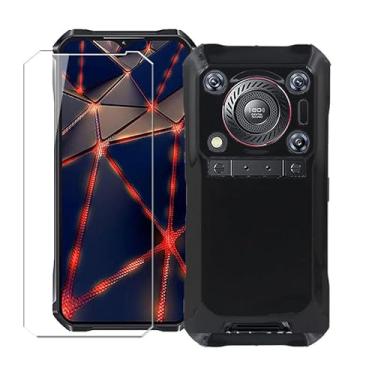 Imagem de WDMYLFTW Capa para Oukitel WP33 Pro + película protetora de tela de vidro temperado - Capa protetora de TPU à prova de choque flexível de silicone transparente para Oukitel WP33 Pro (preto)