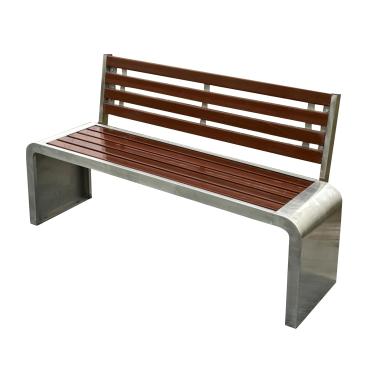 Imagem de TRGCJGH Bancos de aço inoxidável ao ar livre, banco de jardim de pátio, cadeira com encosto assentos de pátio para varanda frontal e quintal parque externo (120 cm/47,2 pol, A)