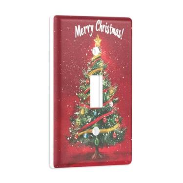 Imagem de Blueangle Capa de placa de parede para interruptor de luz - Capa decorativa para interruptor de luz de árvore de Natal, placa de parede, tamanho 1 - gangue 4,53 x 2,76 polegadas (223)