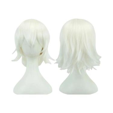 Imagem de Peruca Curta Unissex De 12 Polegadas Em Rosa, Loiro E Laranja Com Fran