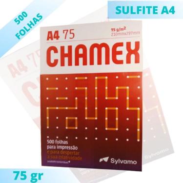Imagem de Papel Sulfite A4 Resma 500 Folhas Chamex 75Gm 210X297Mm