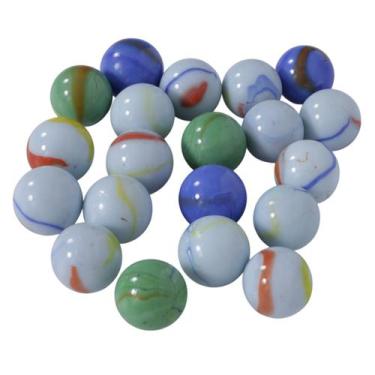 Imagem de Bola Bolinha de Gude Grande Vidro Leitosa Decoração 20und - Futuro