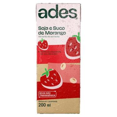 Imagem de Bebida à Base de Soja Sabor Morango Ades 200ml